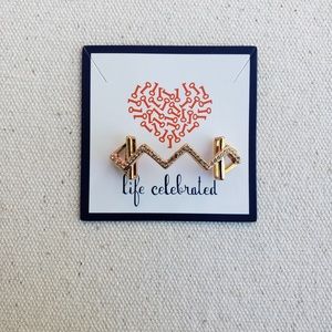 *Pave Zig Zag Focal Charm* KEEP COLLECTIVE Retired Rose Gold